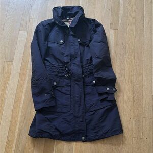 Authentic Navy Burberry Brit Rain Coat/ Jacket. Size 6